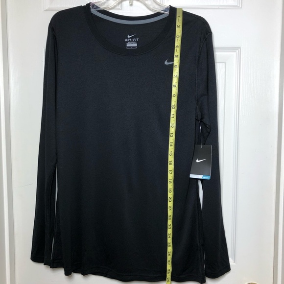 Nike Women’s Style 453182 Crew Neckline Training Black Long Sleeves T-shirt L - Picture 12 of 12